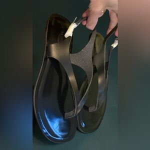 Sleek Black Women's Slingback Sandals